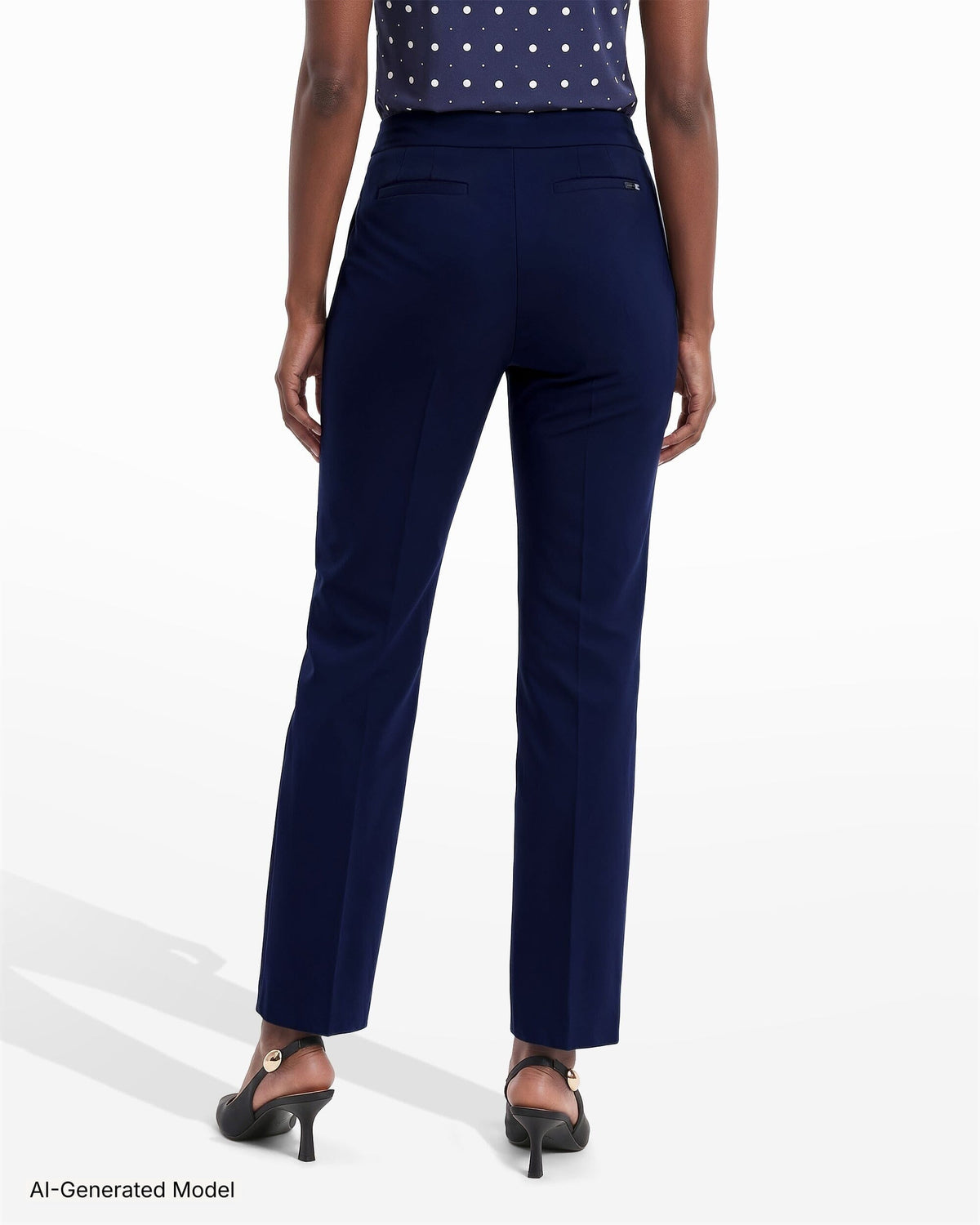 Anne Klein Pull On Slash Pocket Trouser
