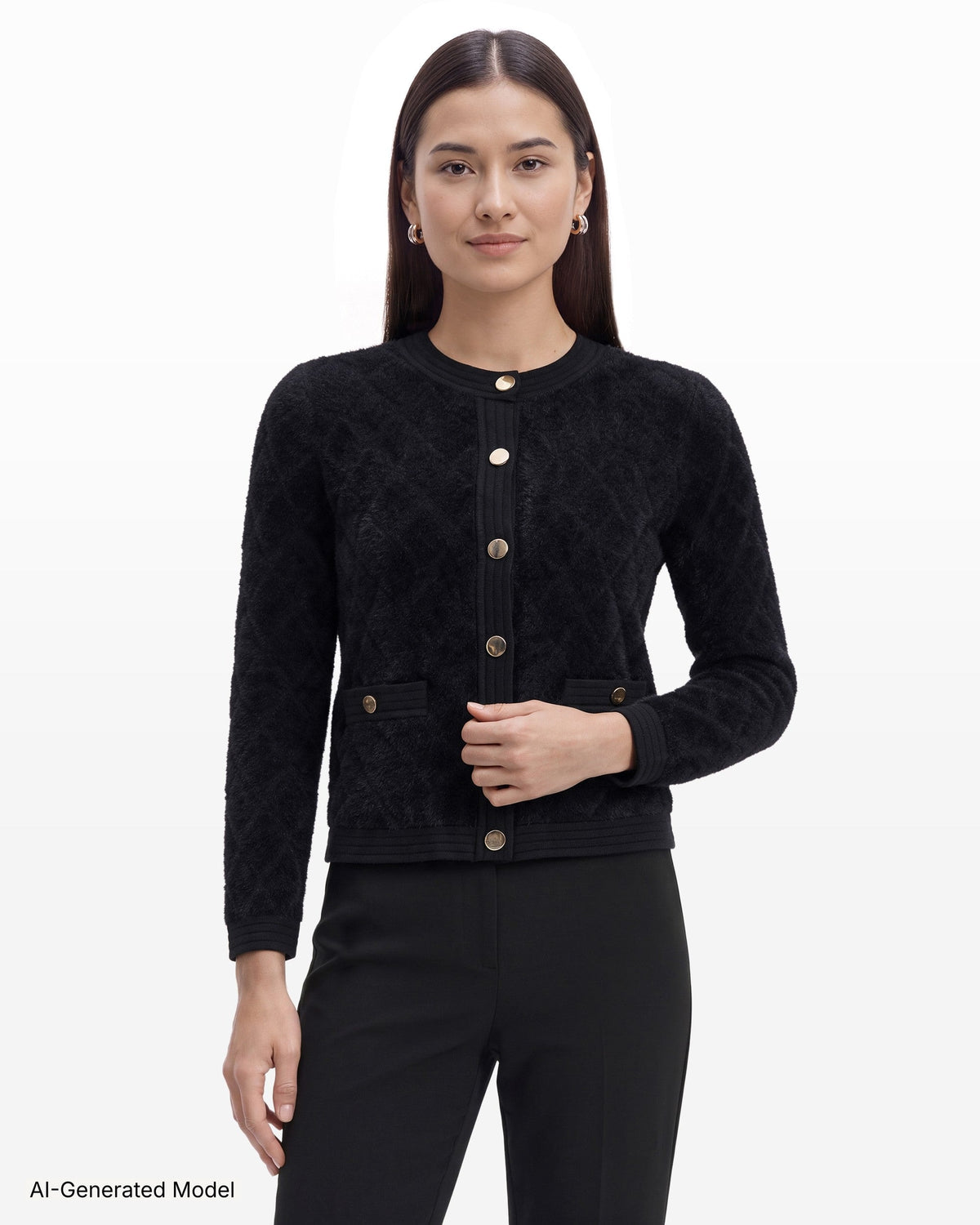 AI-generated model — Anne Klein