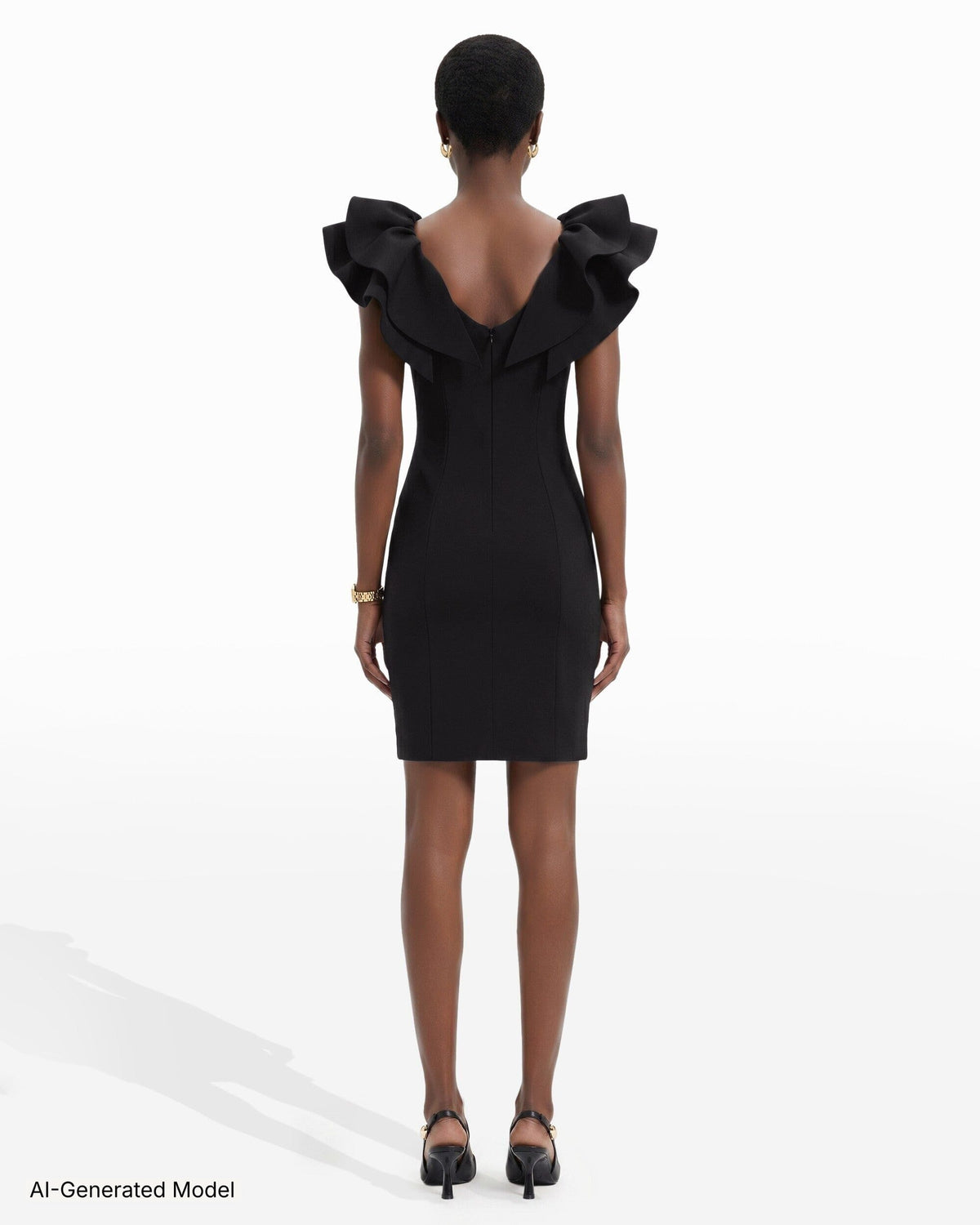 Anne Klein Ruffle Detail Shoulder Sheath Dress