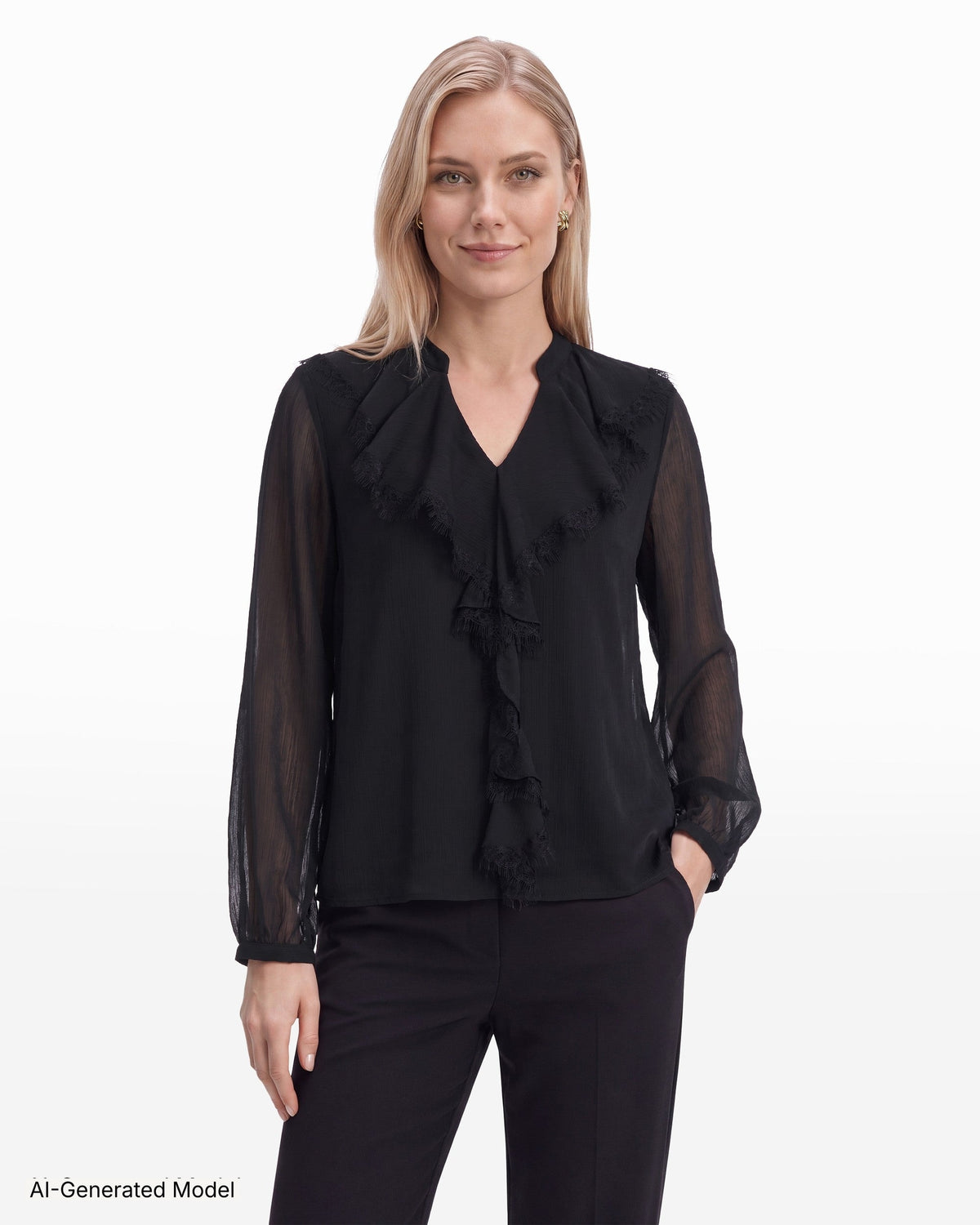 AI-generated model — Anne Klein