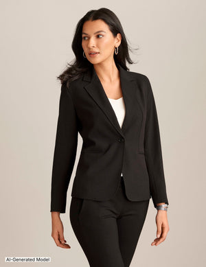 Anne Klein Notch Collar Blazer With Princess Seams