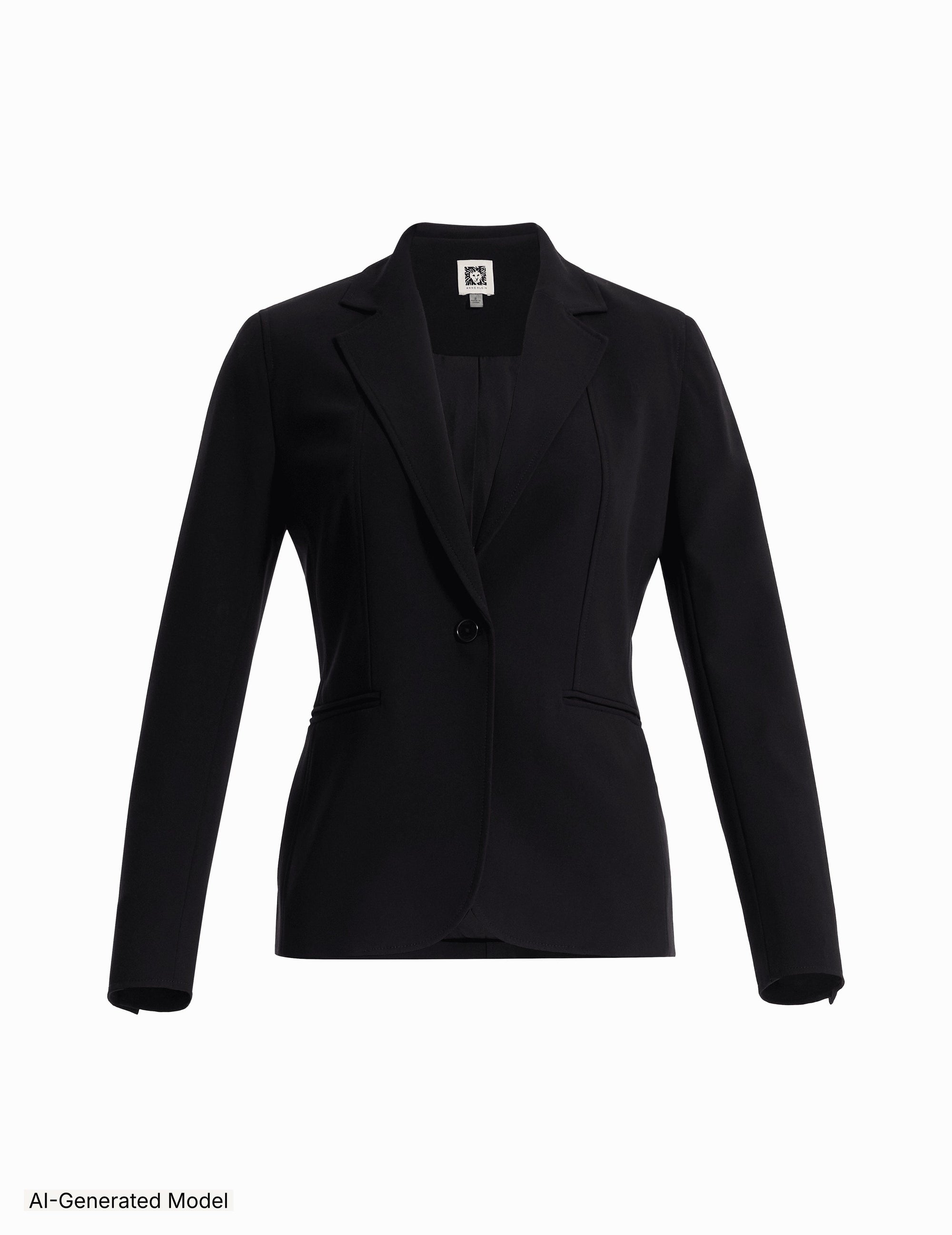 Anne Klein Notch Collar Blazer With Princess Seams