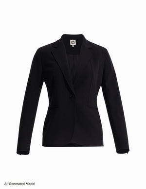 Anne Klein Notch Collar Blazer With Princess Seams