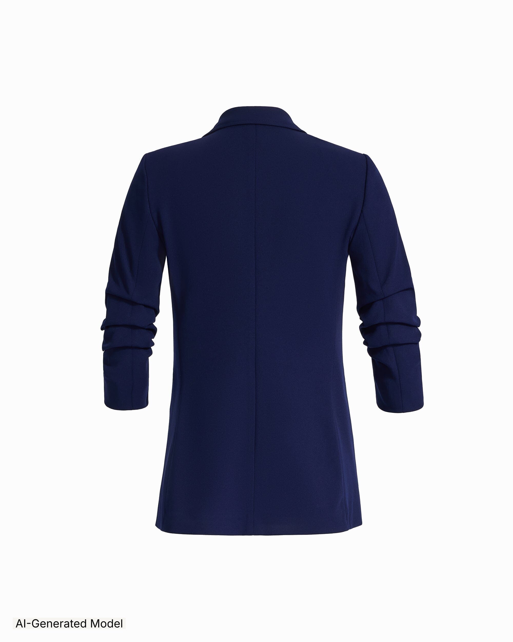 Anne Klein Open Front Scrunch Sleeve Blazer