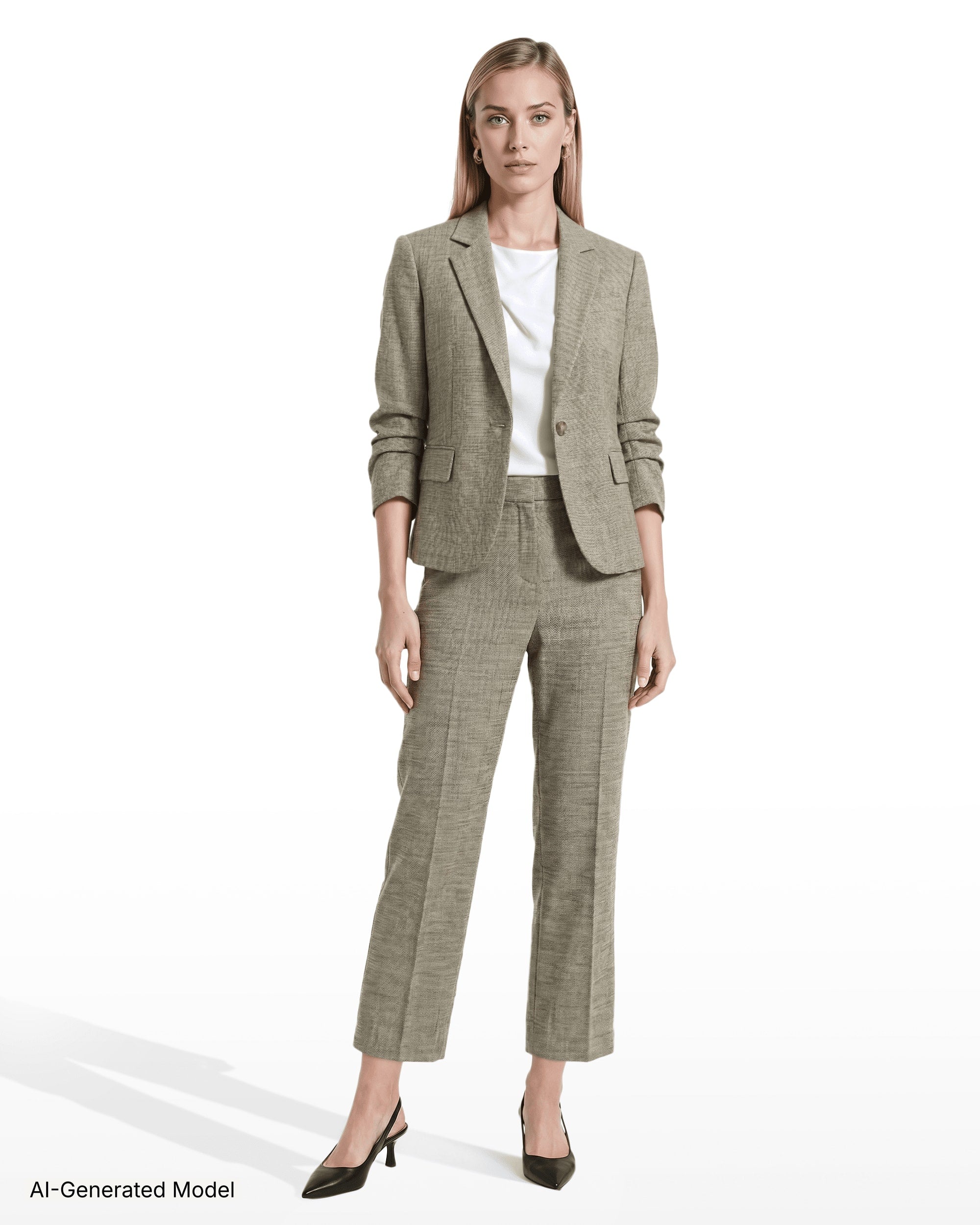 AI-generated model — Anne Klein