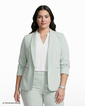 Anne Klein Plus Size Shawl Collar Open Front Jacket