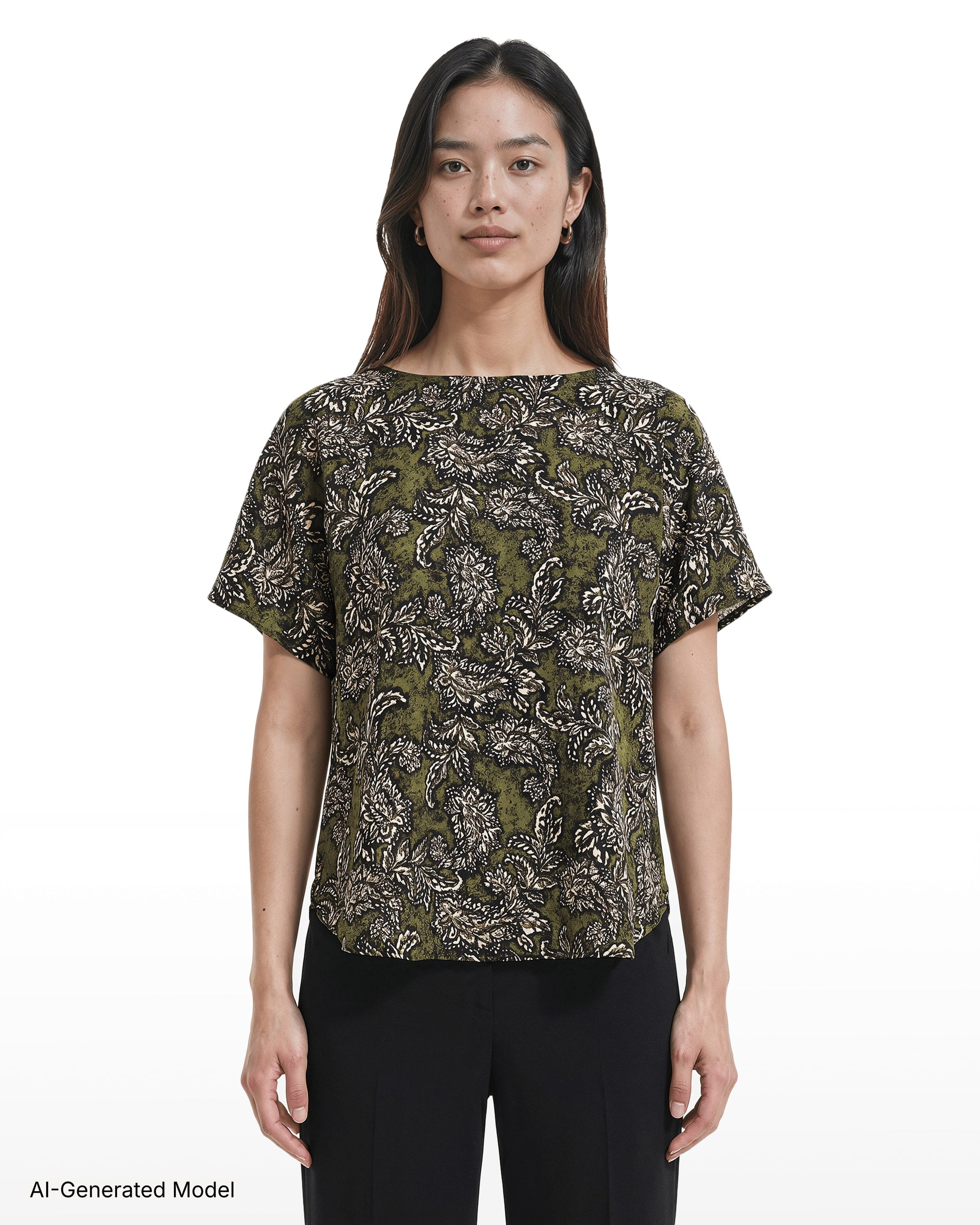 AI-generated model — Anne Klein