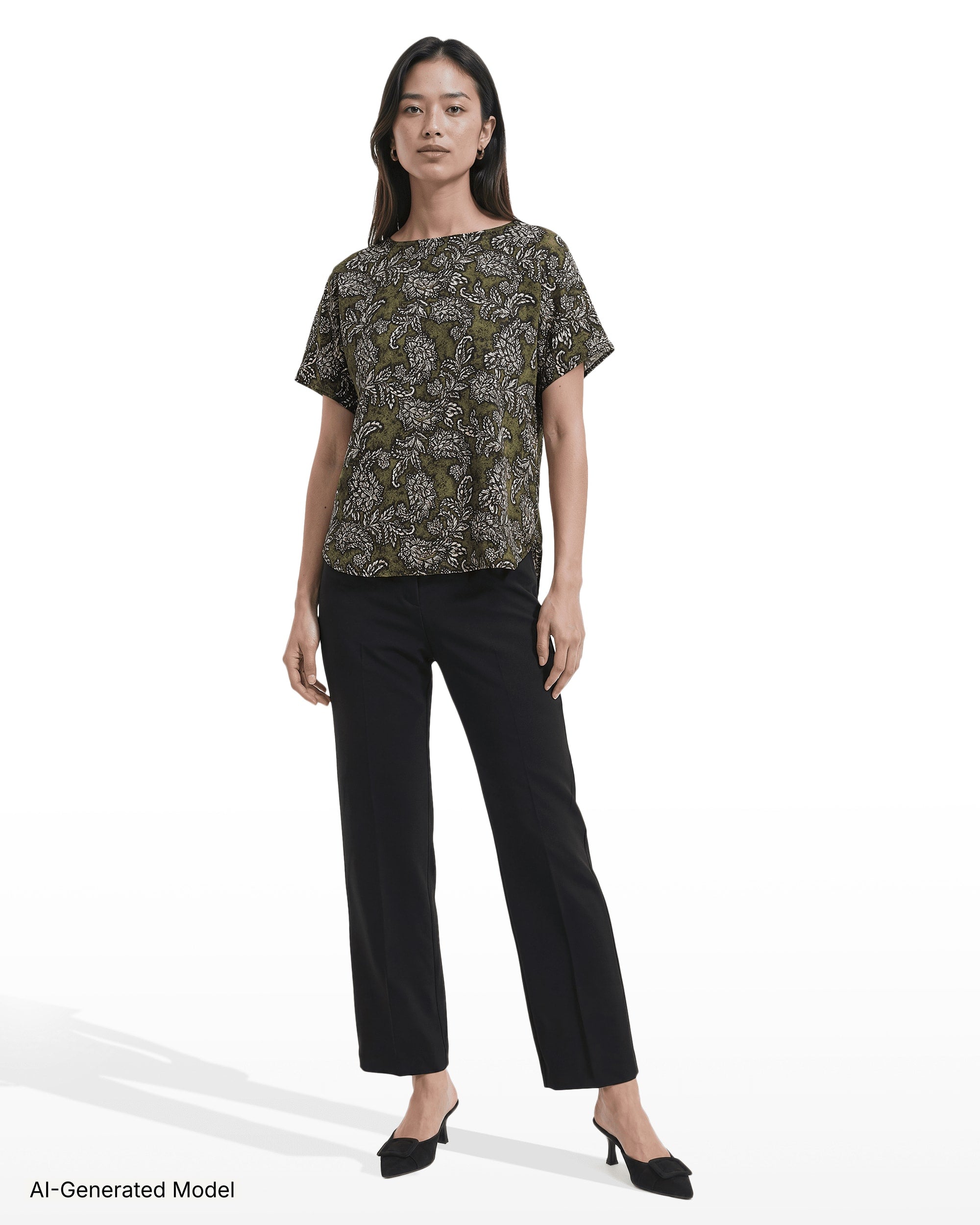 AI-generated model — Anne Klein