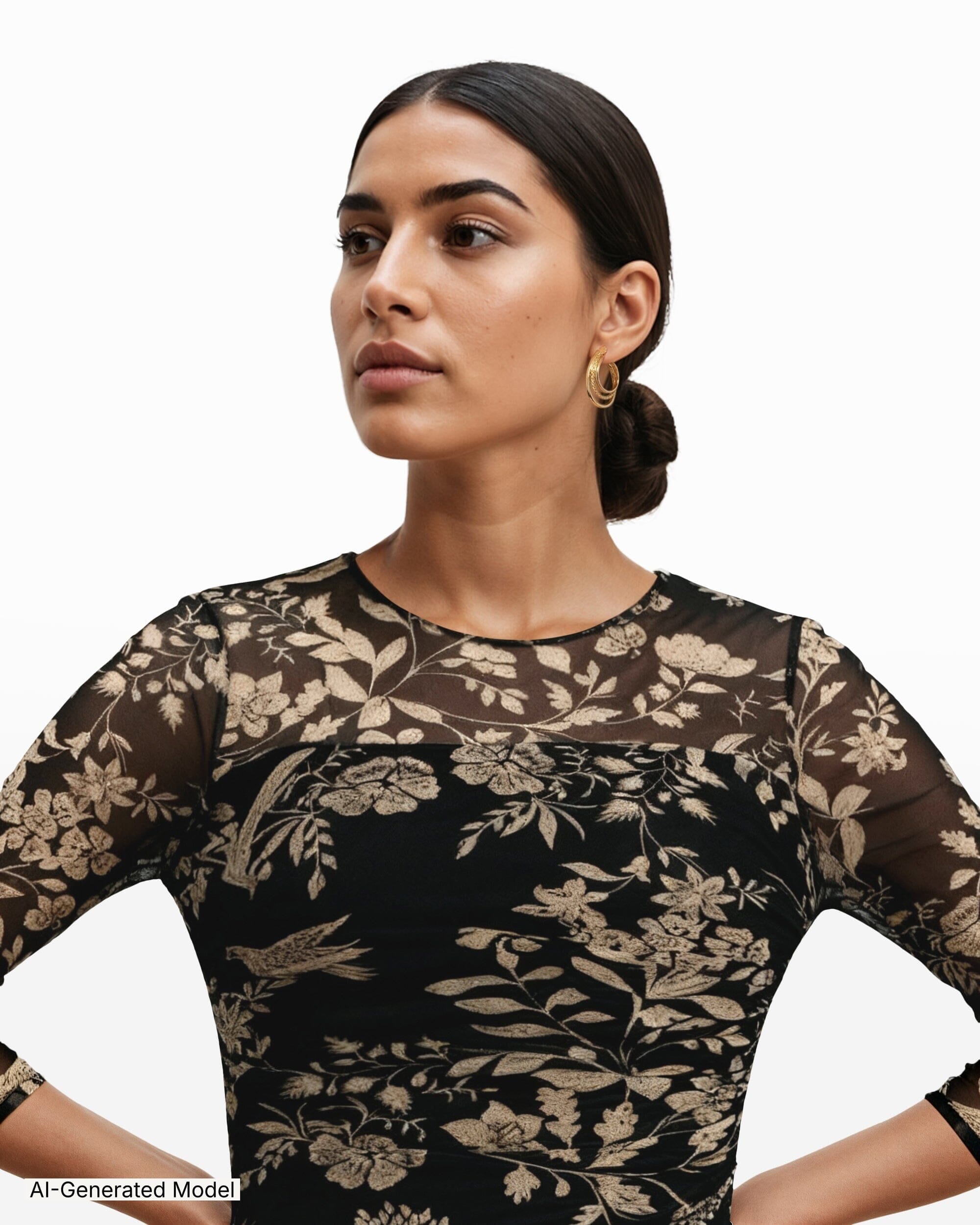 Anne Klein Side Ruched Midi Dress