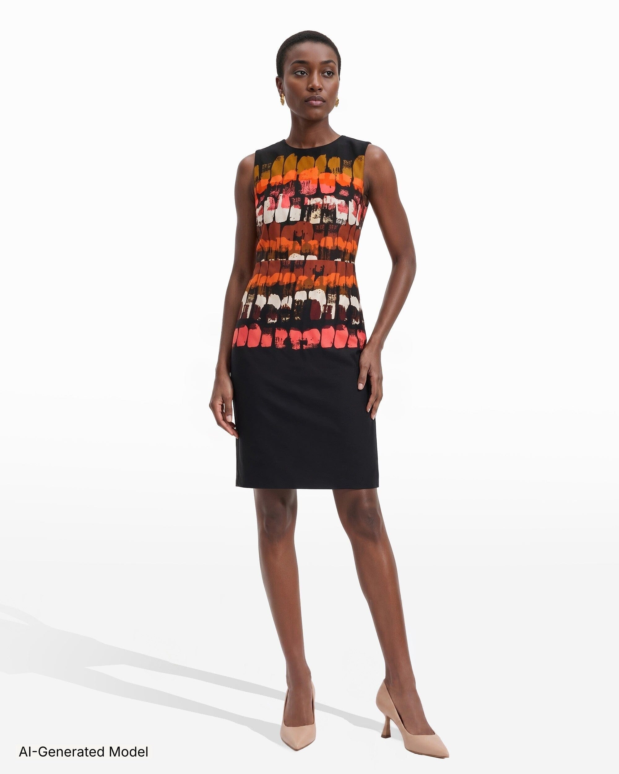 Sleeveless Crew Neck Sheath Dress Dresses Kasper