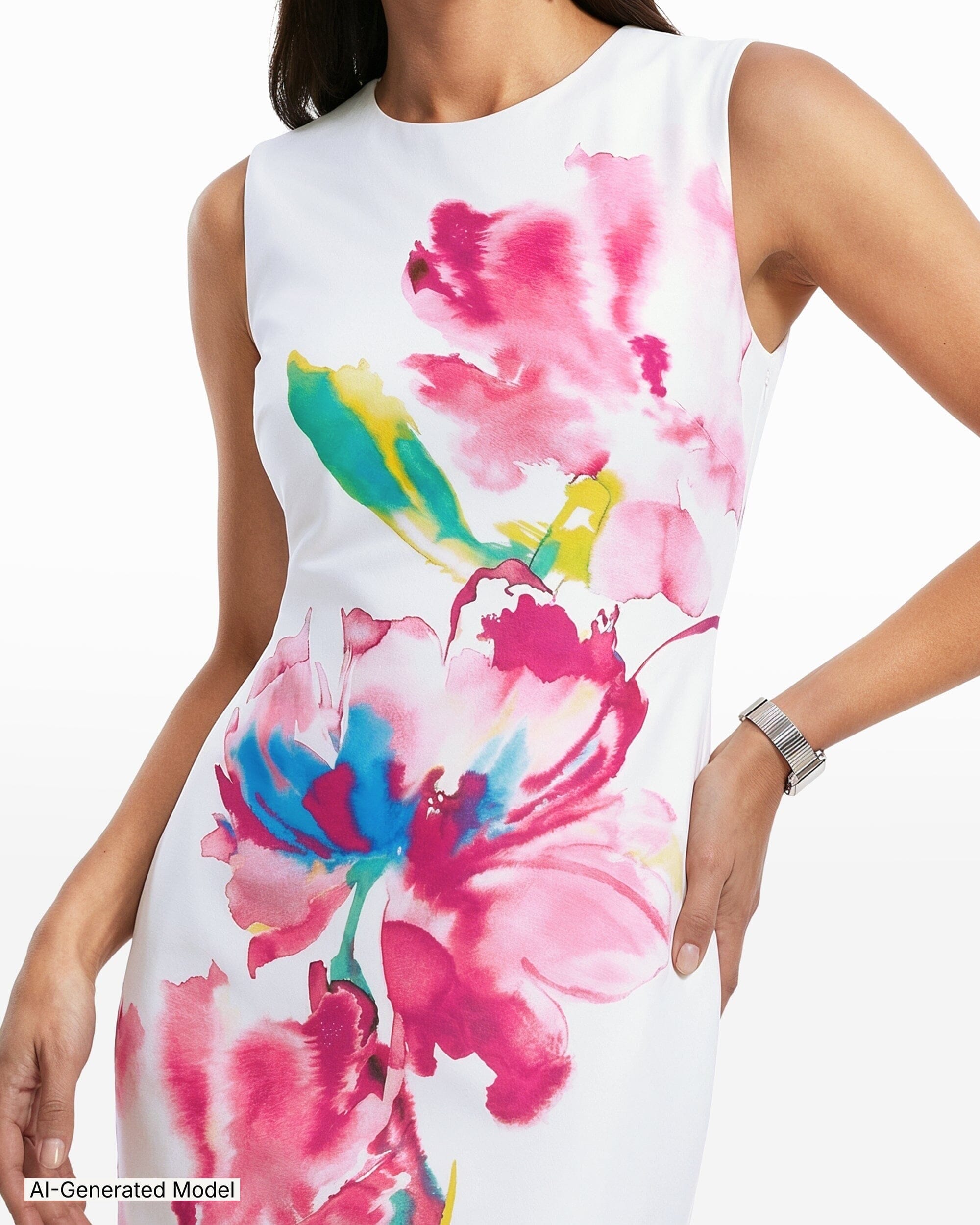 Anne Klein Sleeveless Floral Sheath Dress