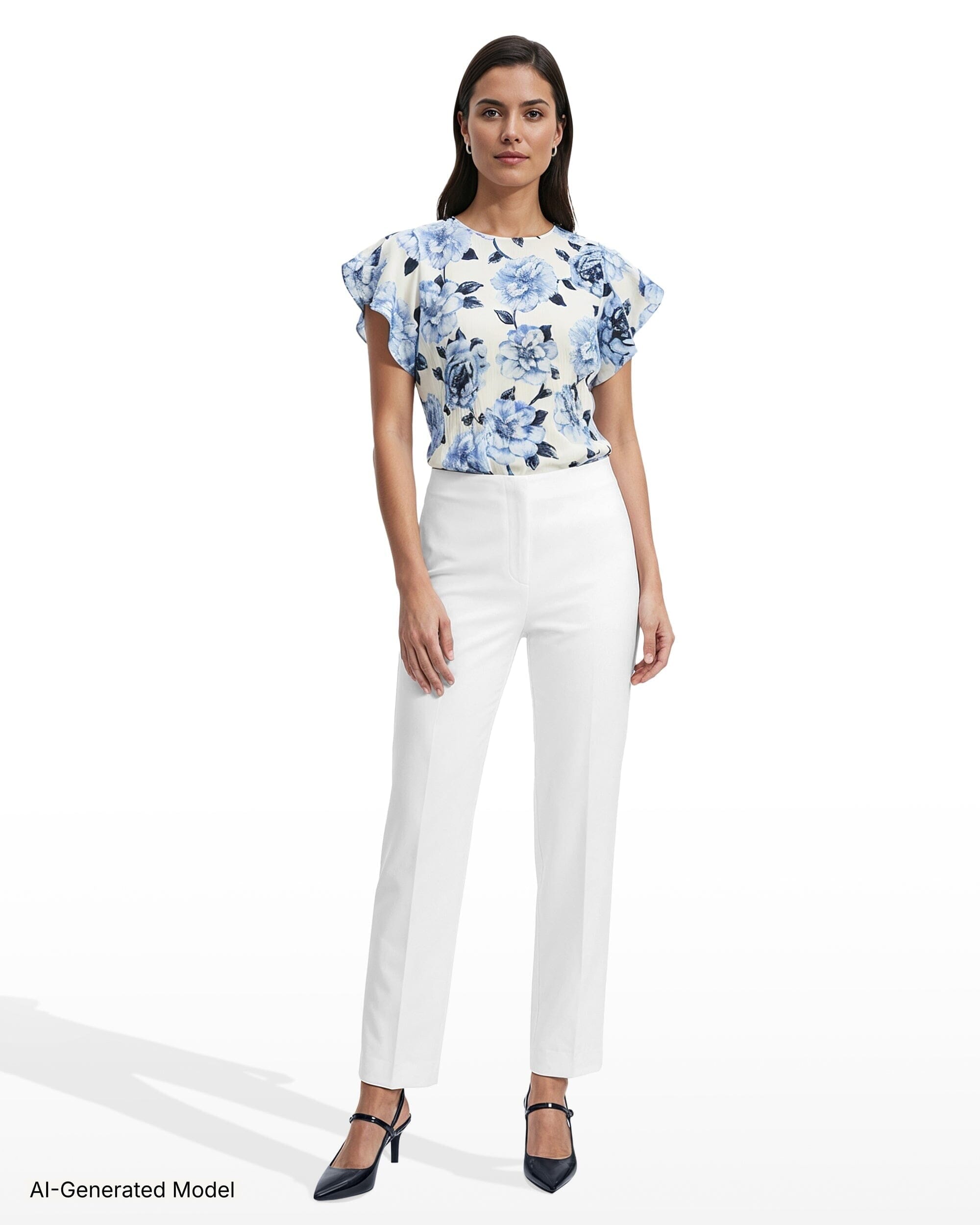 Straight Ankle Pull-On Hollywood Waist Pant Trousers Kasper