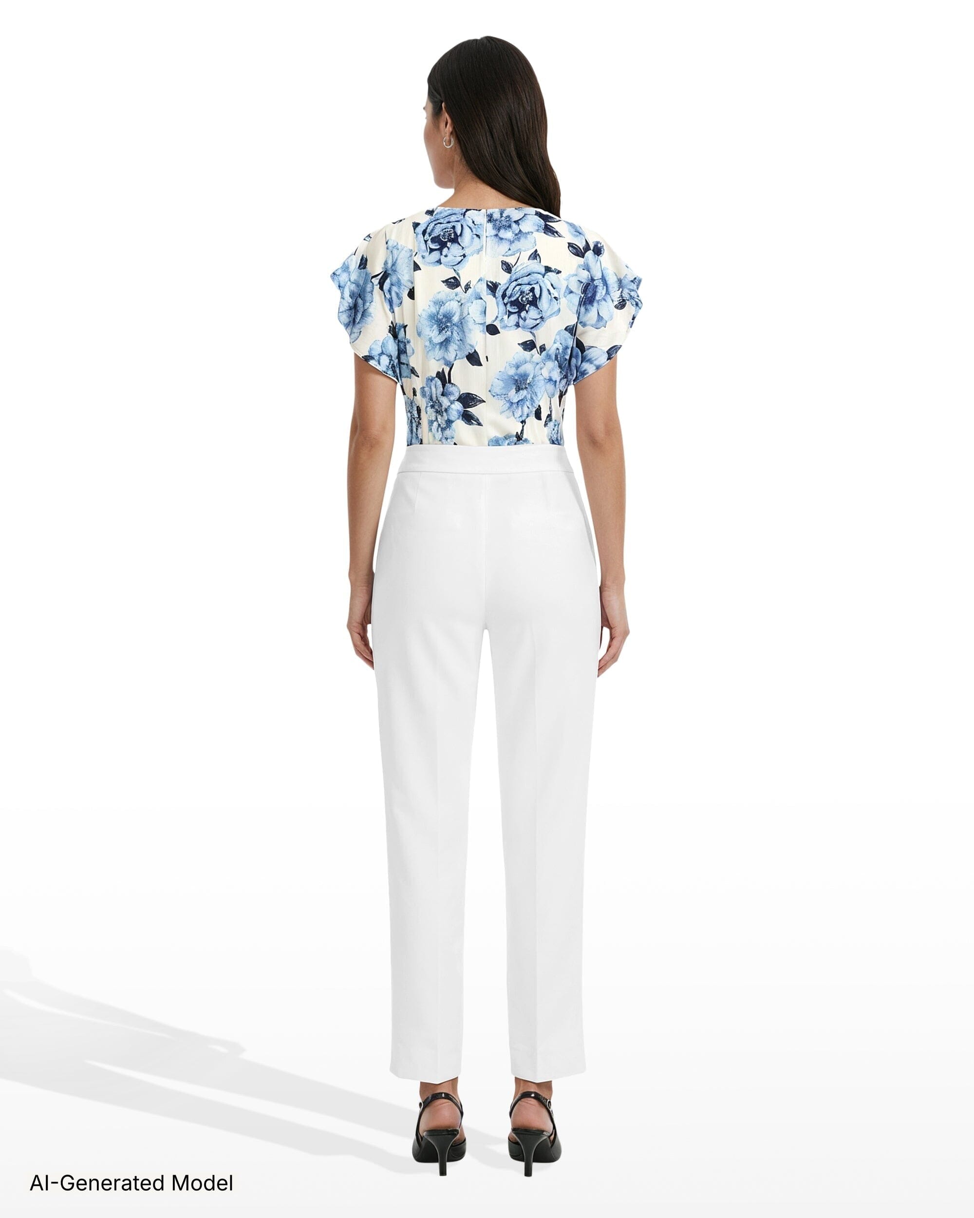 Straight Ankle Pull-On Hollywood Waist Pant Trousers Kasper