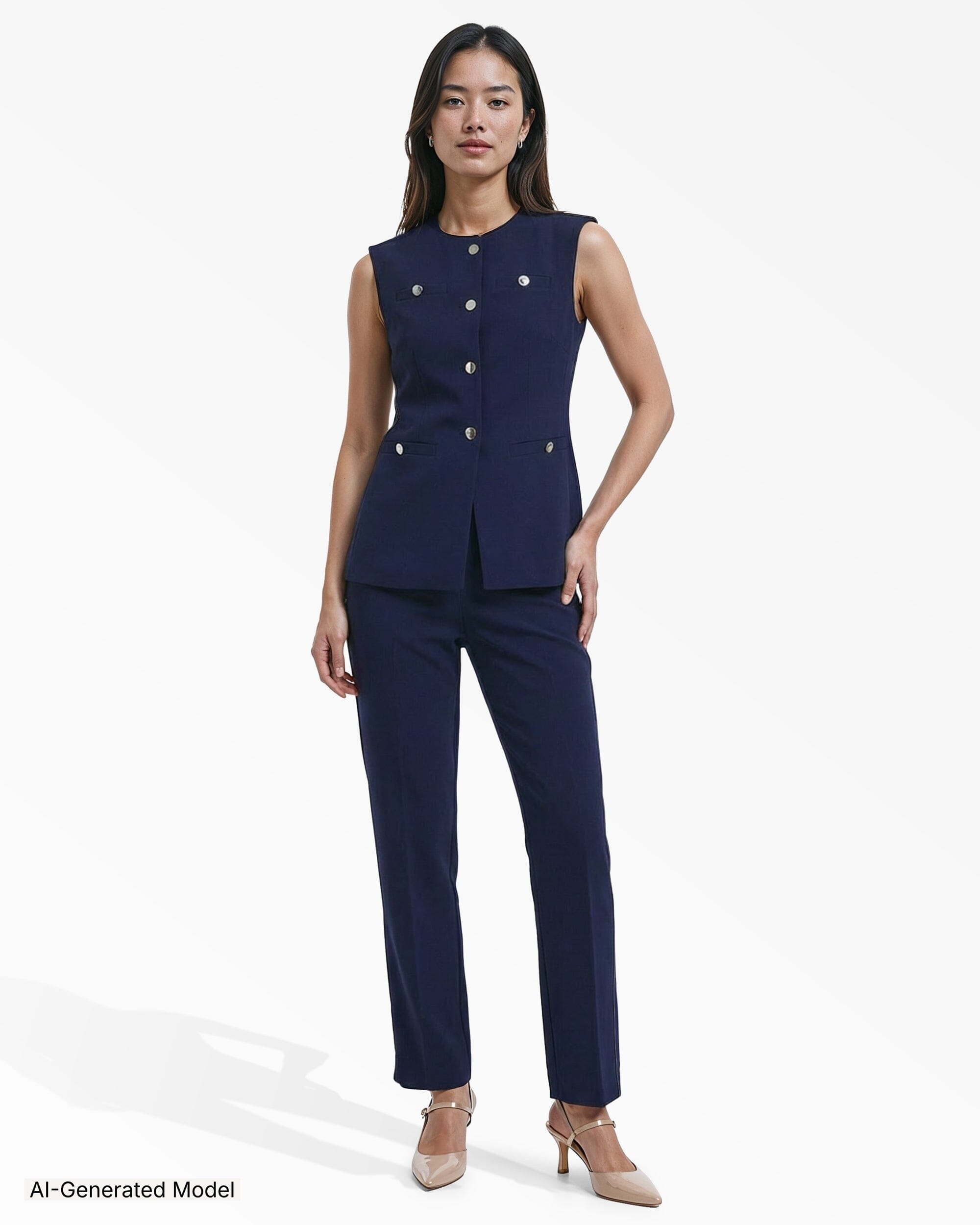 Straight Ankle Pull-On Hollywood Waist Pant Trousers Kasper