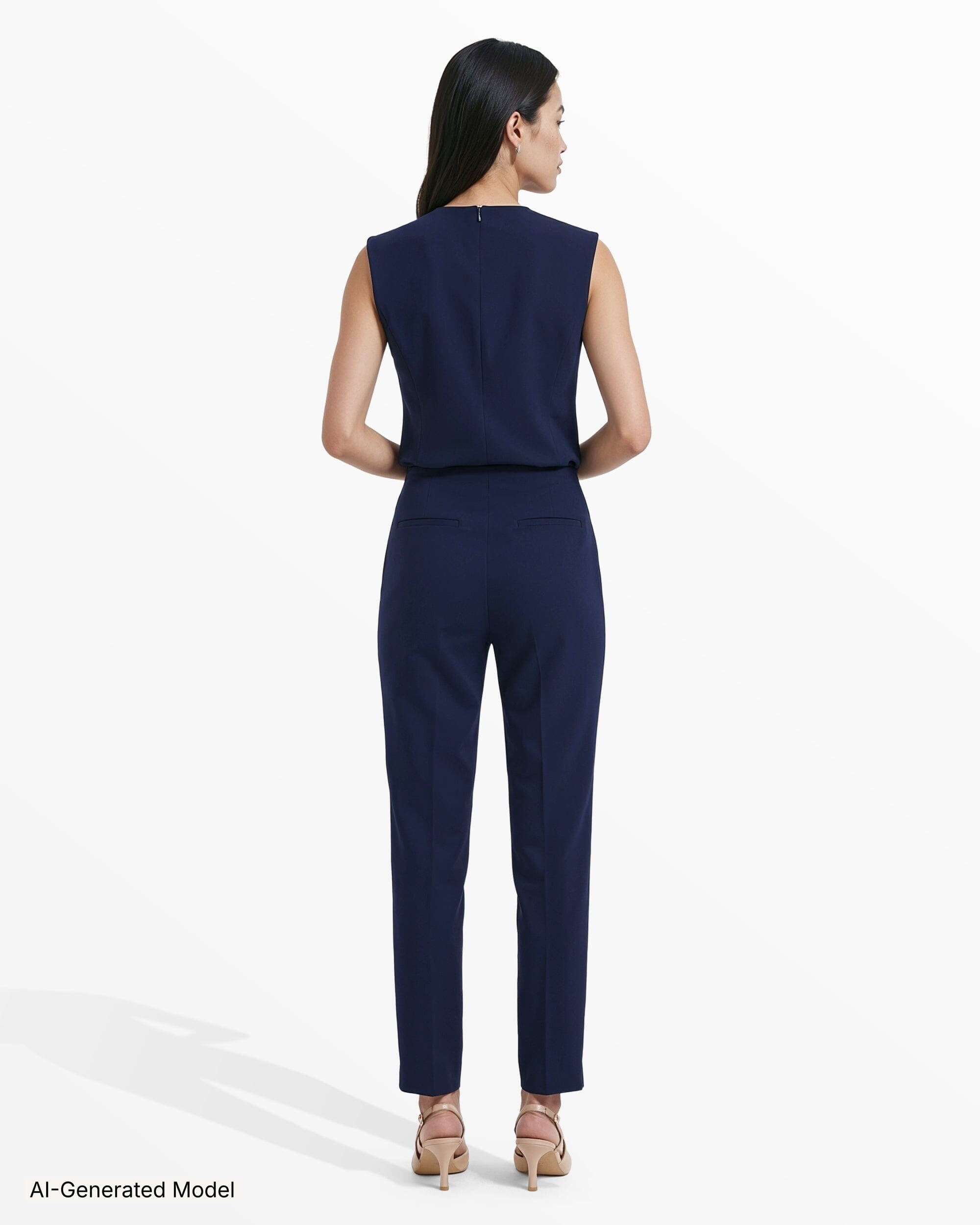 Straight Ankle Pull-On Hollywood Waist Pant Trousers Kasper