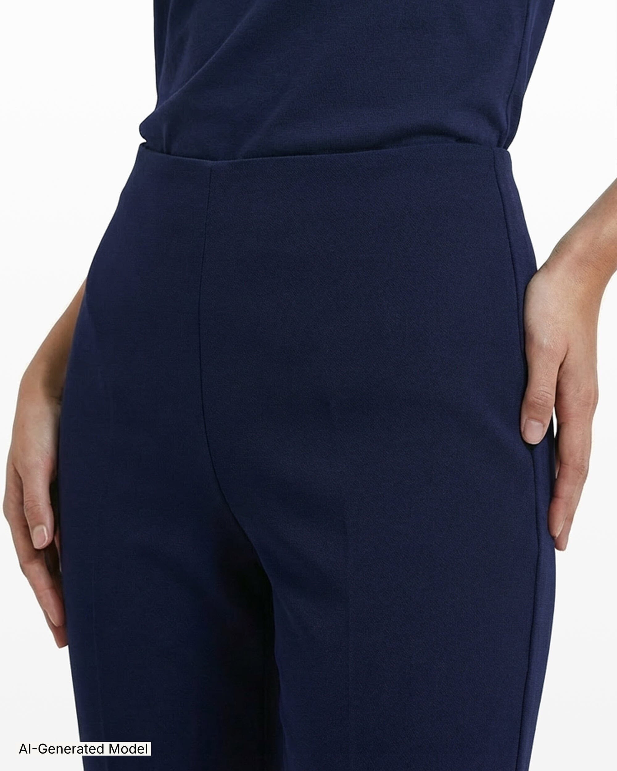 Straight Ankle Pull-On Hollywood Waist Pant Trousers Kasper