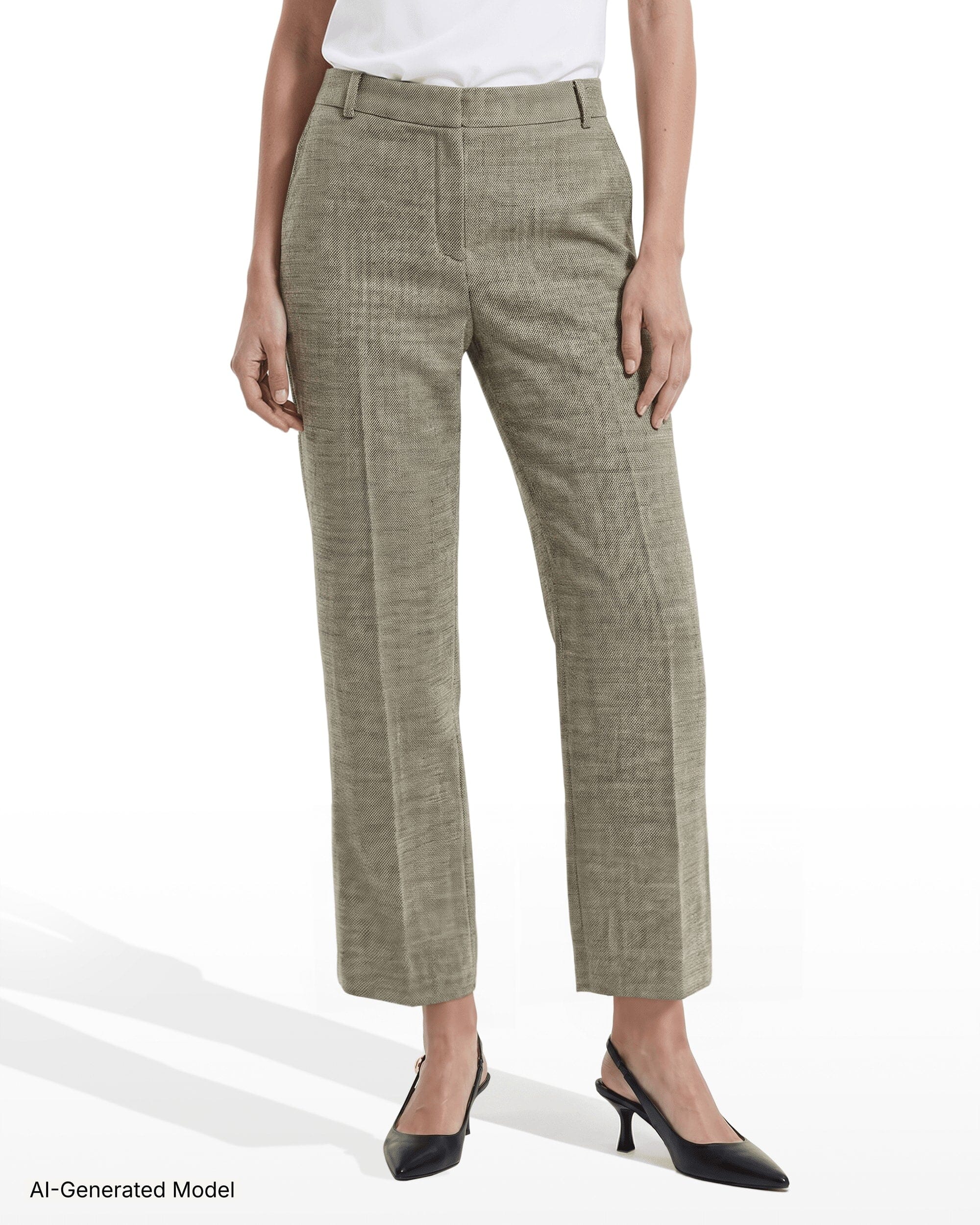 Anne Klein Straight Ankle Pant With Front Slash Pockets