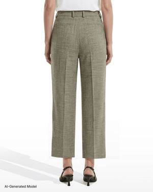 Anne Klein Straight Ankle Pant With Front Slash Pockets