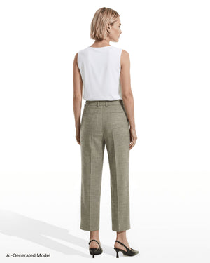 Anne Klein Straight Ankle Pant With Front Slash Pockets