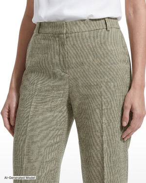 Anne Klein Straight Ankle Pant With Front Slash Pockets