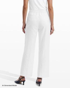 Anne Klein Straight Ankle Slash Pocket Lined Pull-On Pants
