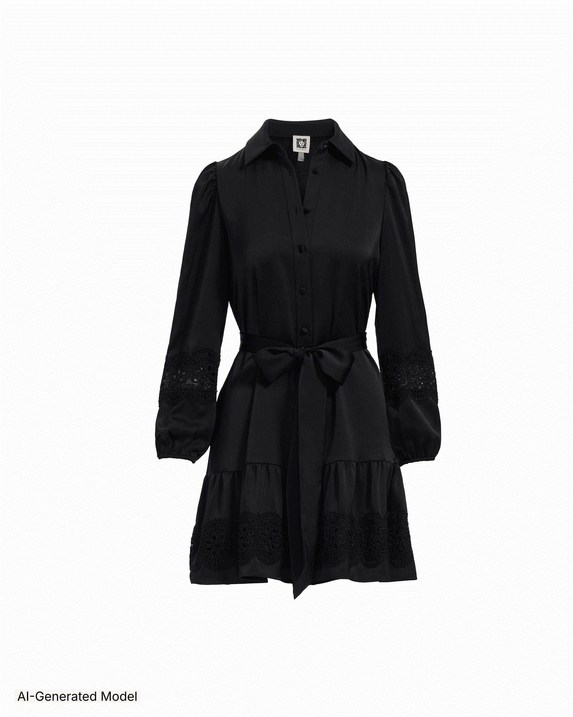 black lace dress with collar Victorian Gothic Stand Collar Lace Velvet Slit Dress