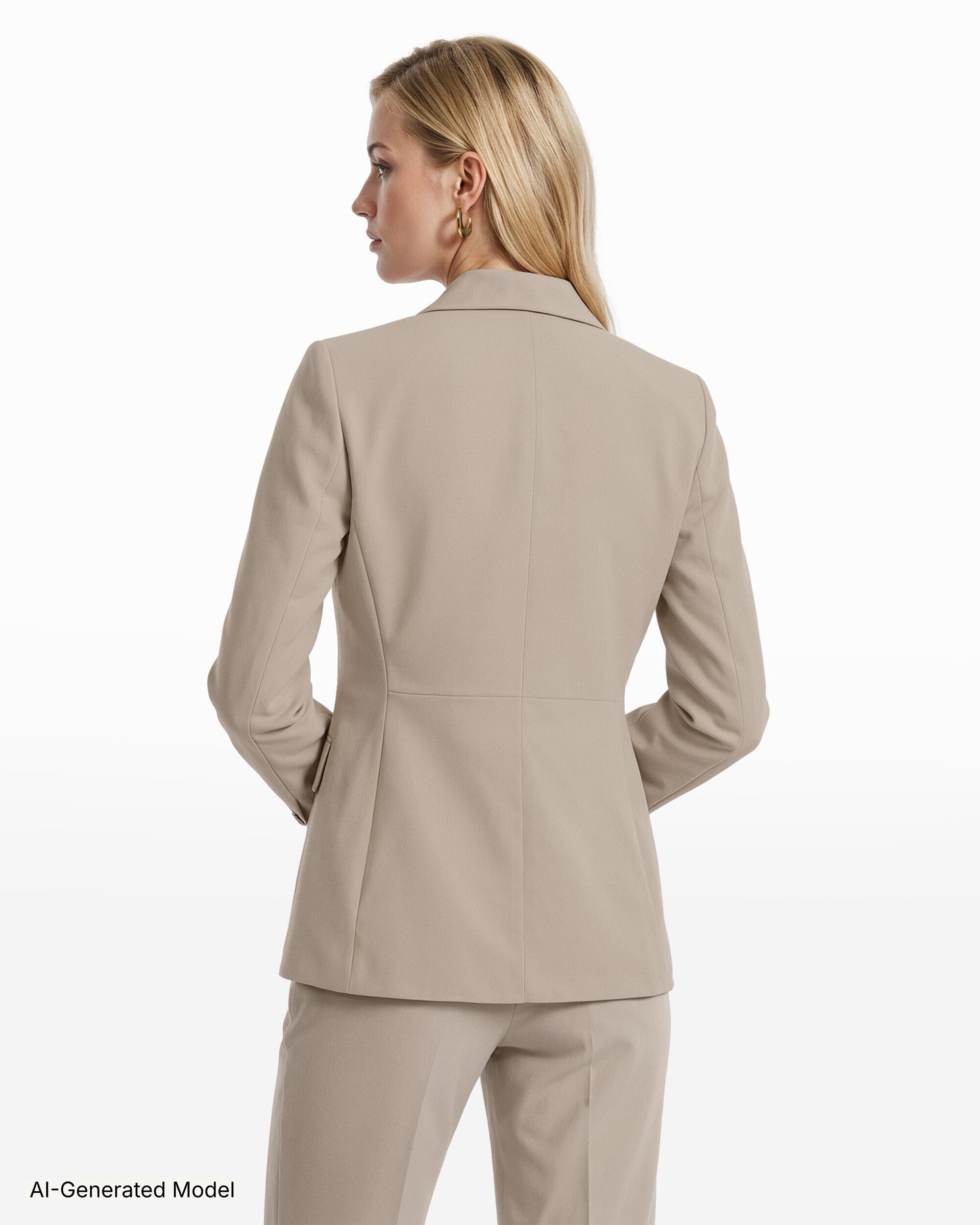 Anne Klein Two Button Notched Collar Pocket Jacket