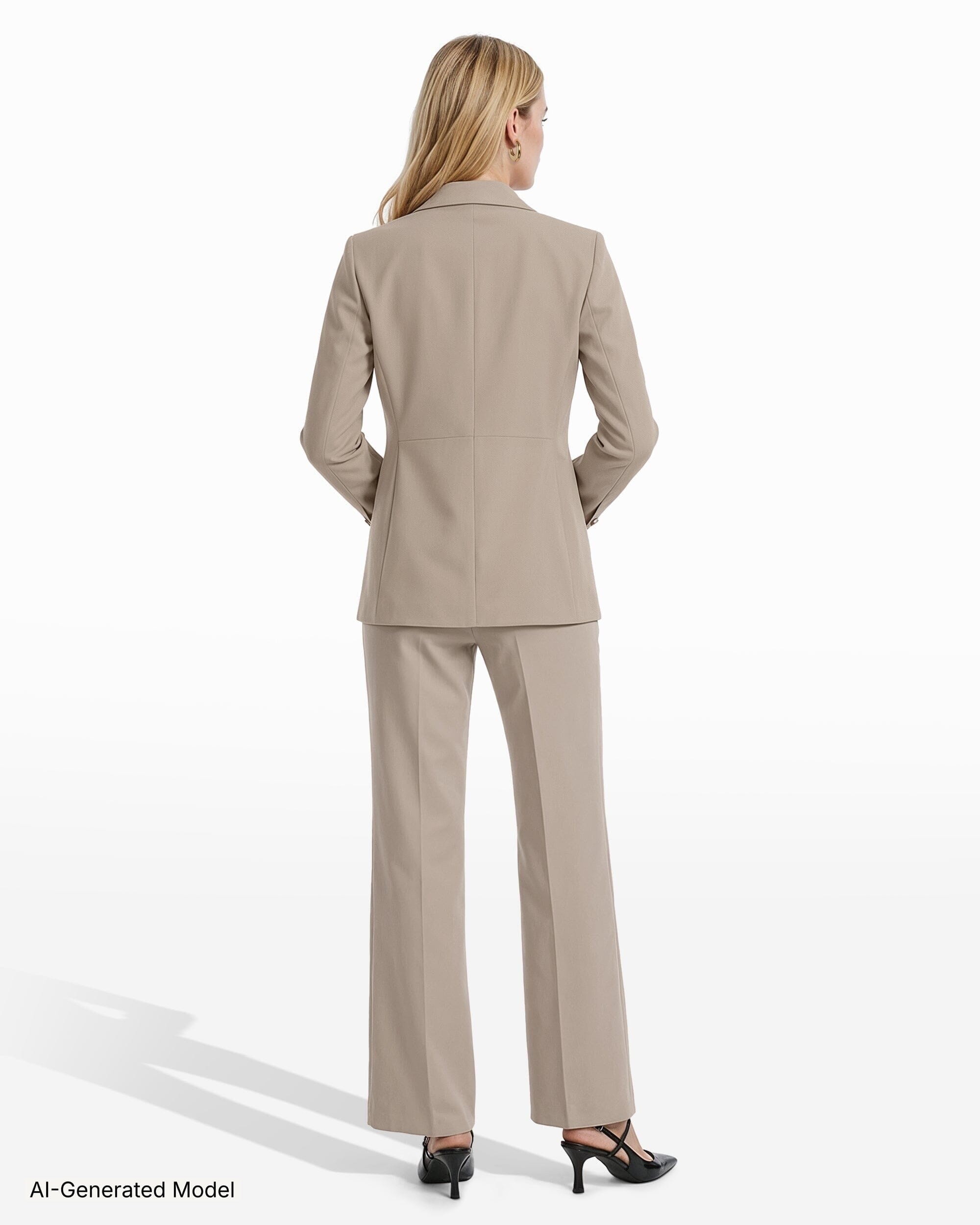 Anne Klein Two Button Notched Collar Pocket Jacket