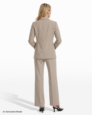 Anne Klein Two Button Notched Collar Pocket Jacket