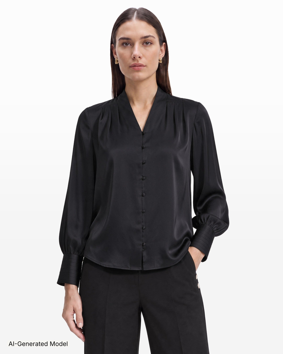 AI-generated model — Anne Klein