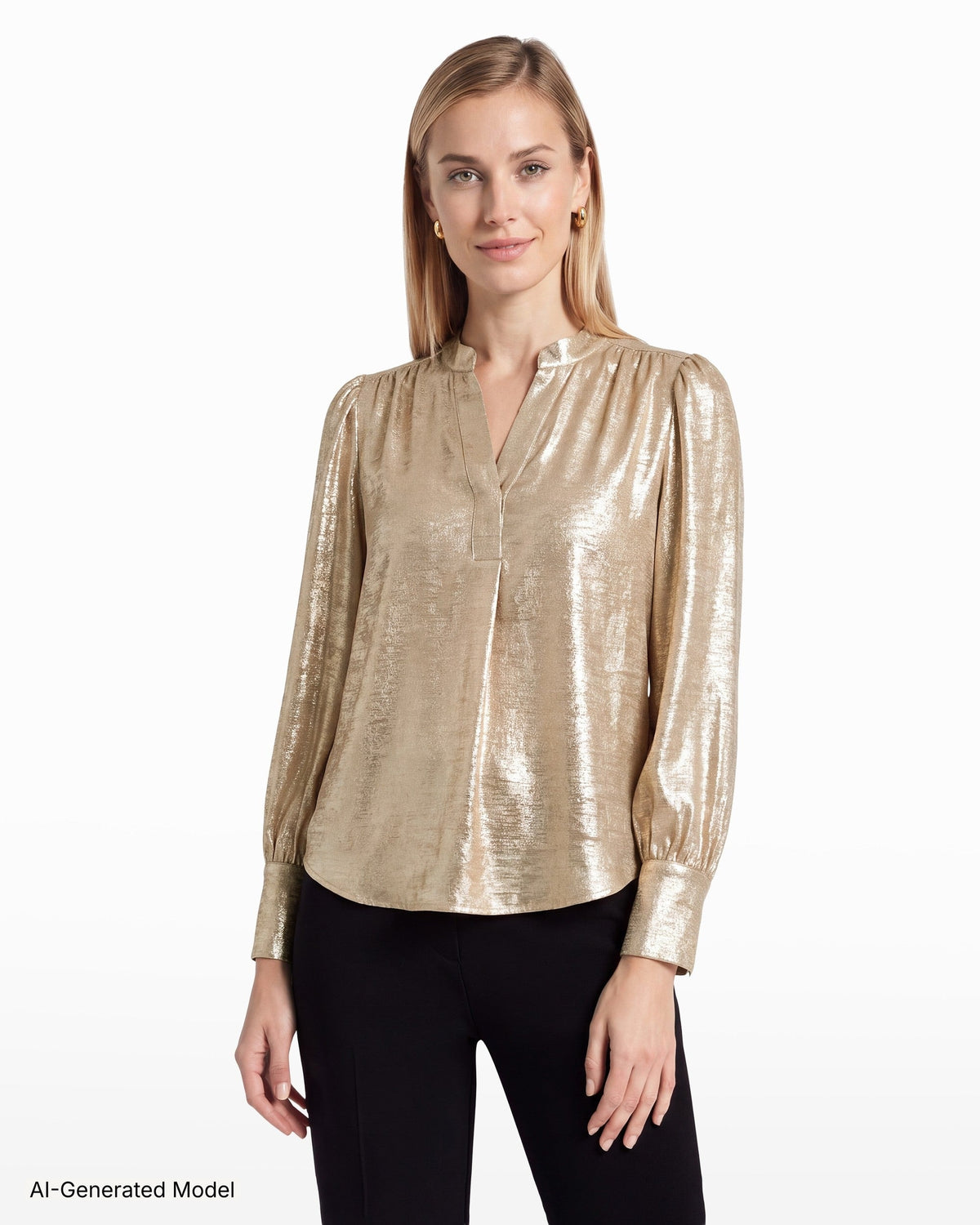 AI-generated model — Anne Klein