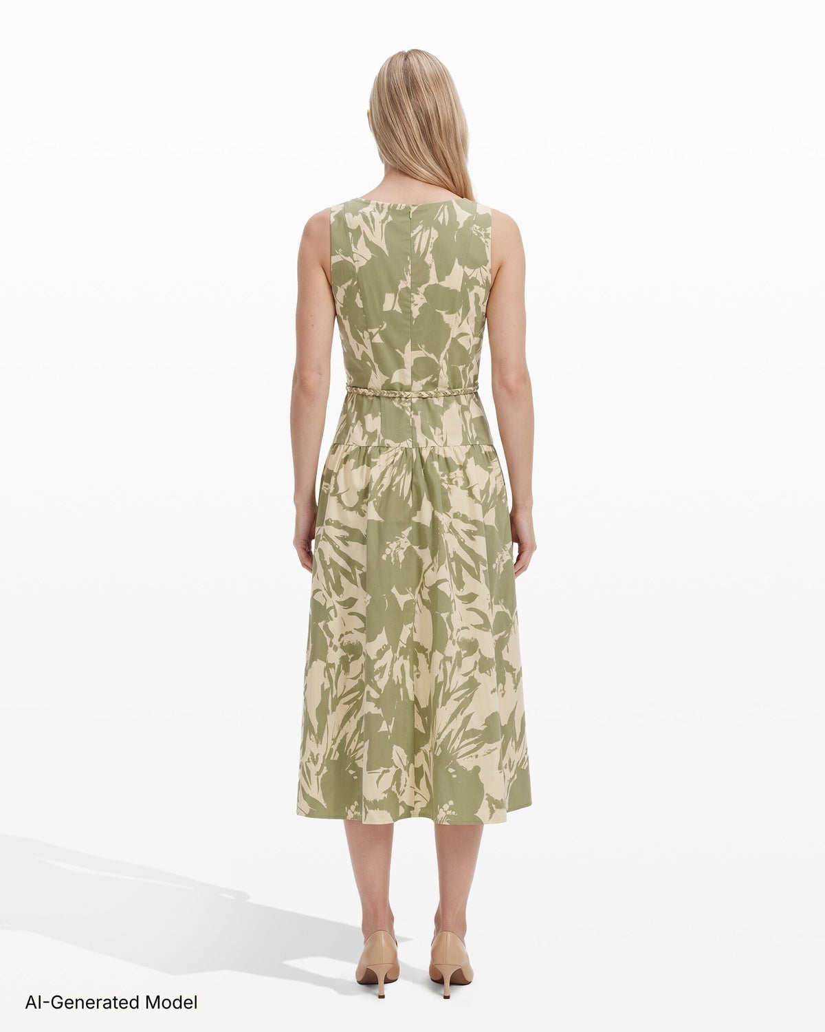 Anne Klein V-Neck Seam Detail Patio Dress
