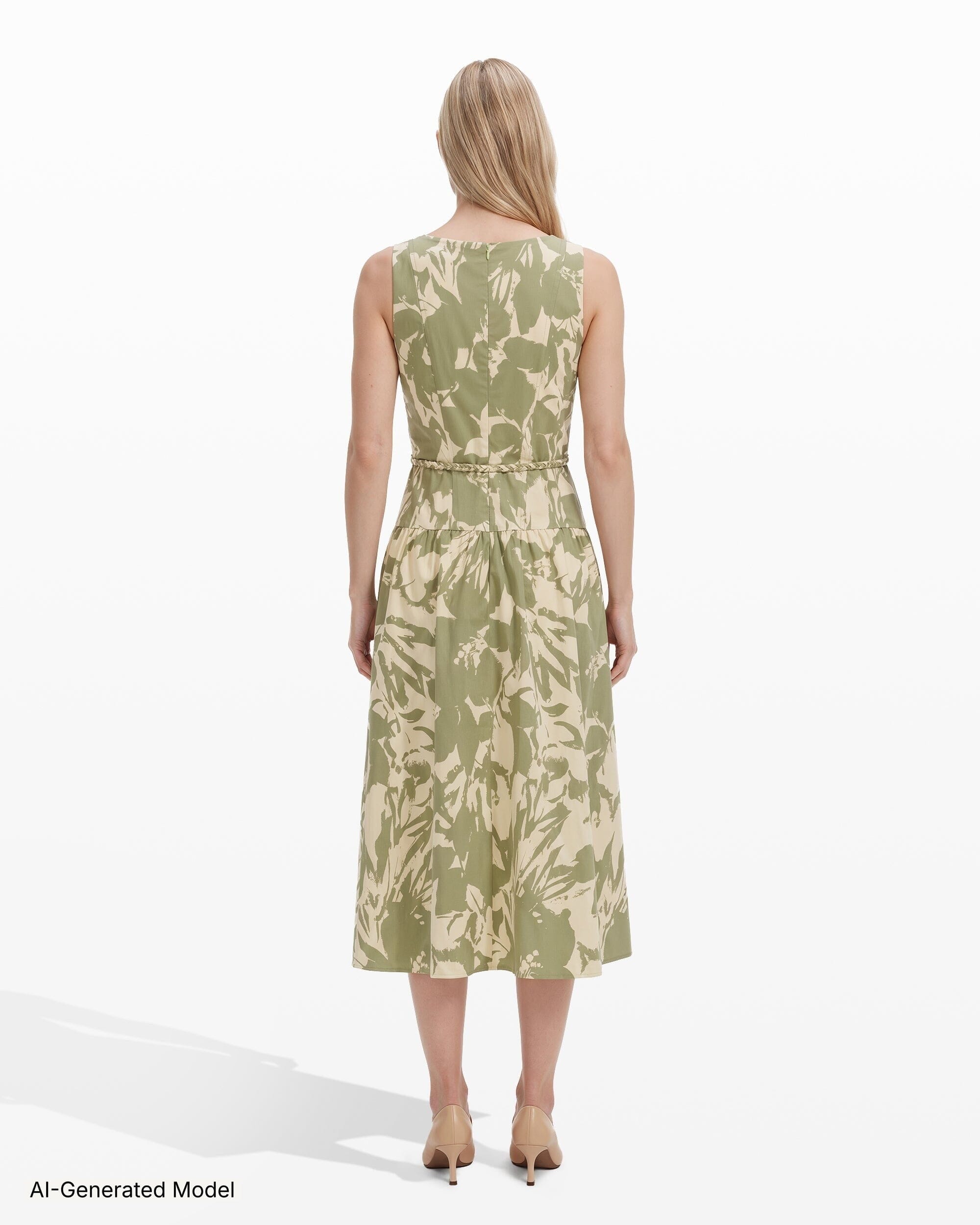 Anne Klein V-Neck Seam Detail Patio Dress