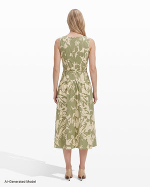 Anne Klein V-Neck Seam Detail Patio Dress
