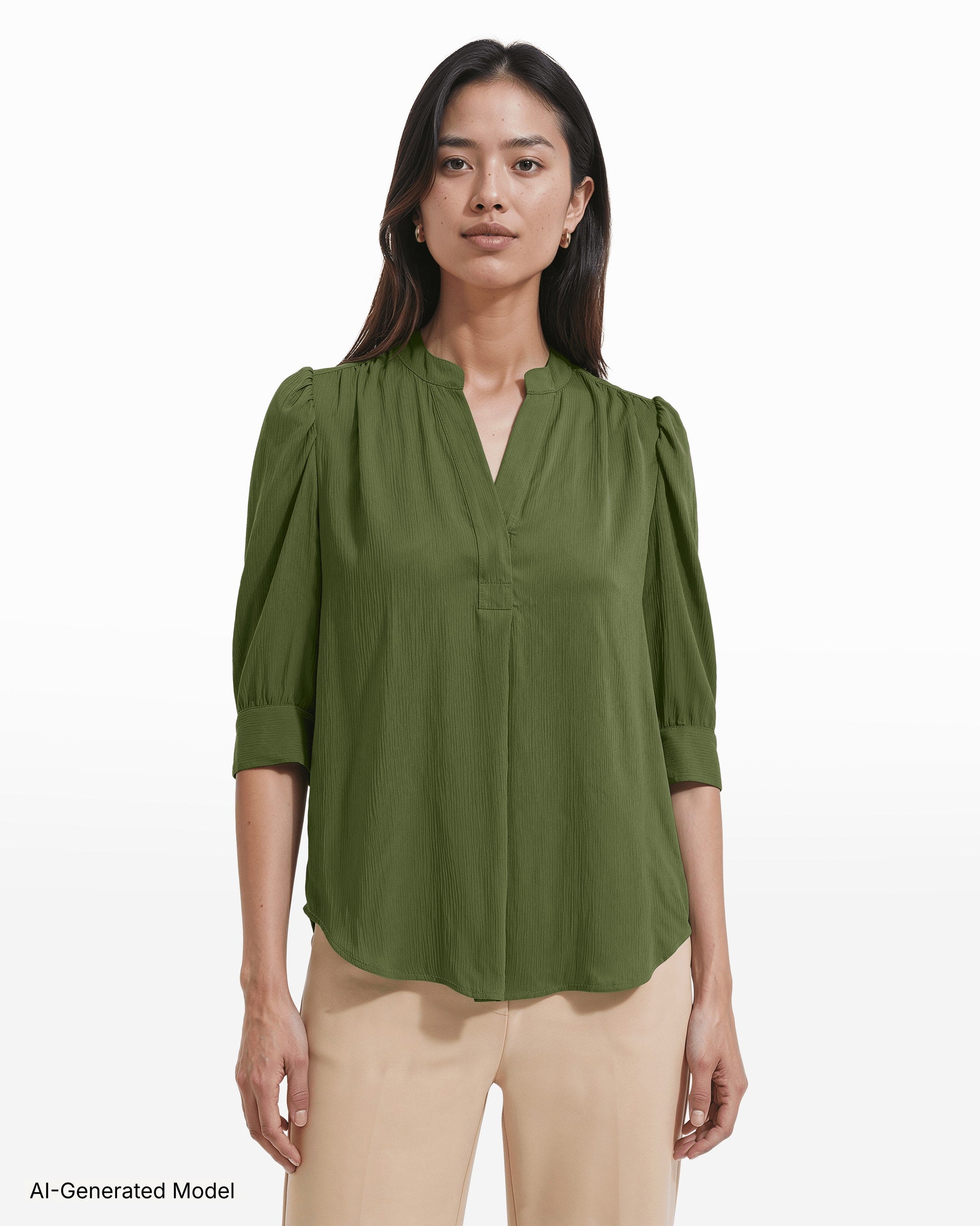 AI-generated model — Anne Klein