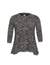 Anne Klein Anne Black/Anne White Plus Size Pebble Dot Sharkbite Knit Top- Sale