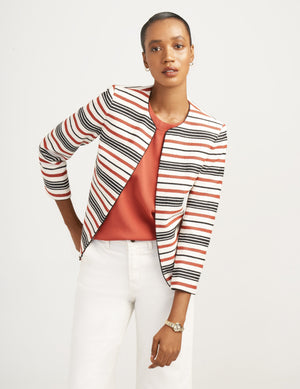 Anne Klein  Stripe Tweed Jacket- Sale