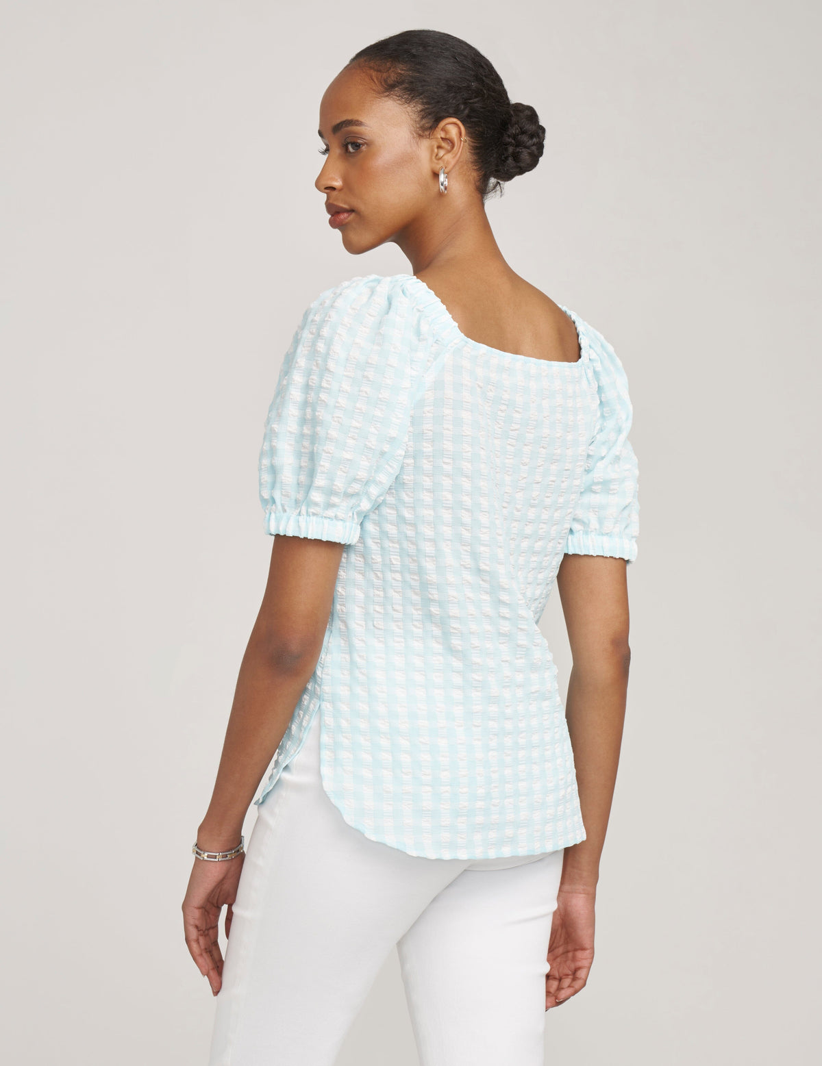 Anne Klein  Puff Sleeve Square Neck Blouse- Sale