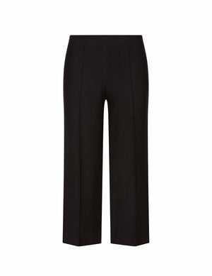 Anne Klein Anne Black Pull On Pintuck Wide Crop Pant- Clearance