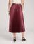 Anne Klein  Pull On Pleated Skirt Satin Crepe- Clearance