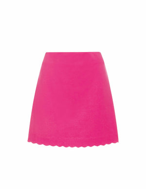 Anne Klein Pink Pansy Scallop Trim Skirt- Clearance