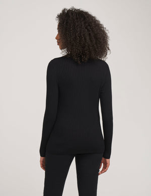 Anne Klein  Ribbed Mock Neck Cutout Sweater- Sale