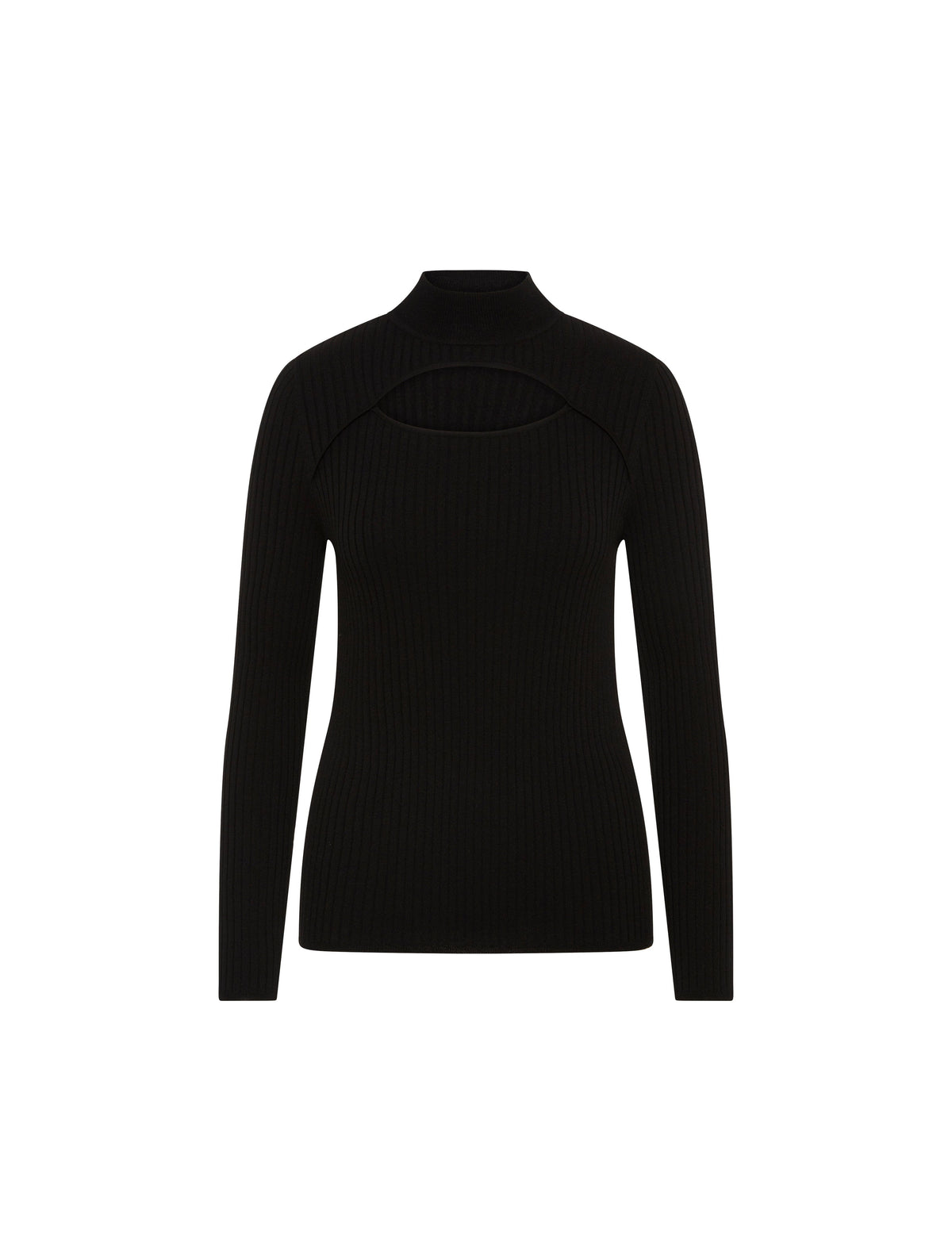 Anne Klein  Ribbed Mock Neck Cutout Sweater- Sale