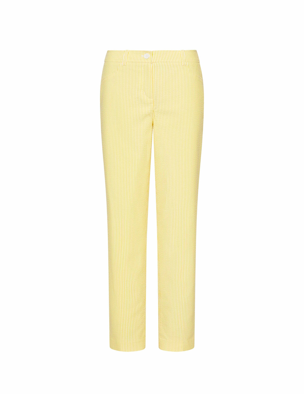 Anne Klein Bright Daffodil/Bright White Fly Front Frog Pocket Pant- Sale