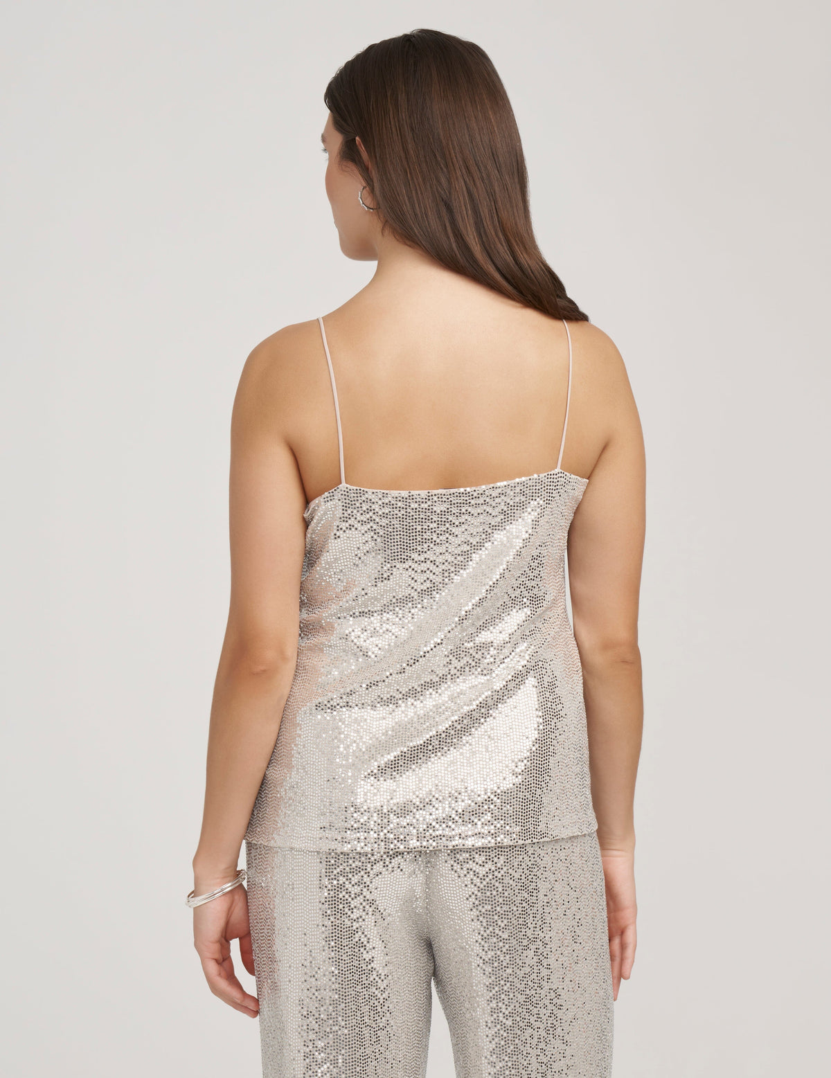 Anne Klein  Sequin Knit V-Neck Cami- Clearance