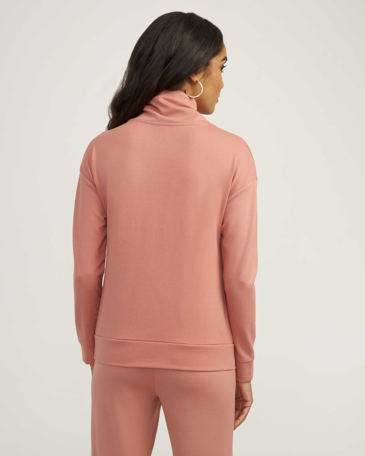 Anne Klein  Serenity Knit Funnel Neck Sweatshirt- Sale