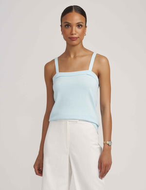 Anne Klein  Sweater Tank with Ottoman Trims- Clearance