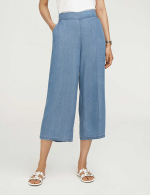 Anne Klein Light Wash Tencel Denim Cropped Pant- Sale