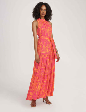 Anne Klein  Tiered Tie Neck Maxi- Sale