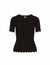 Anne Klein Anne Black Varigated Rib Short Sleeve Top- Sale